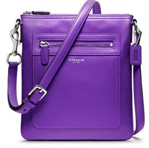 Coach Handbags - COACH Legacy Leather Swingpack- Ultraviolet Purple